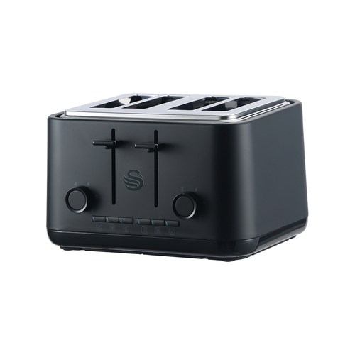 Swan Kettle And 4 Slice Toaster Pack - Stealth Black (Photo: 4)